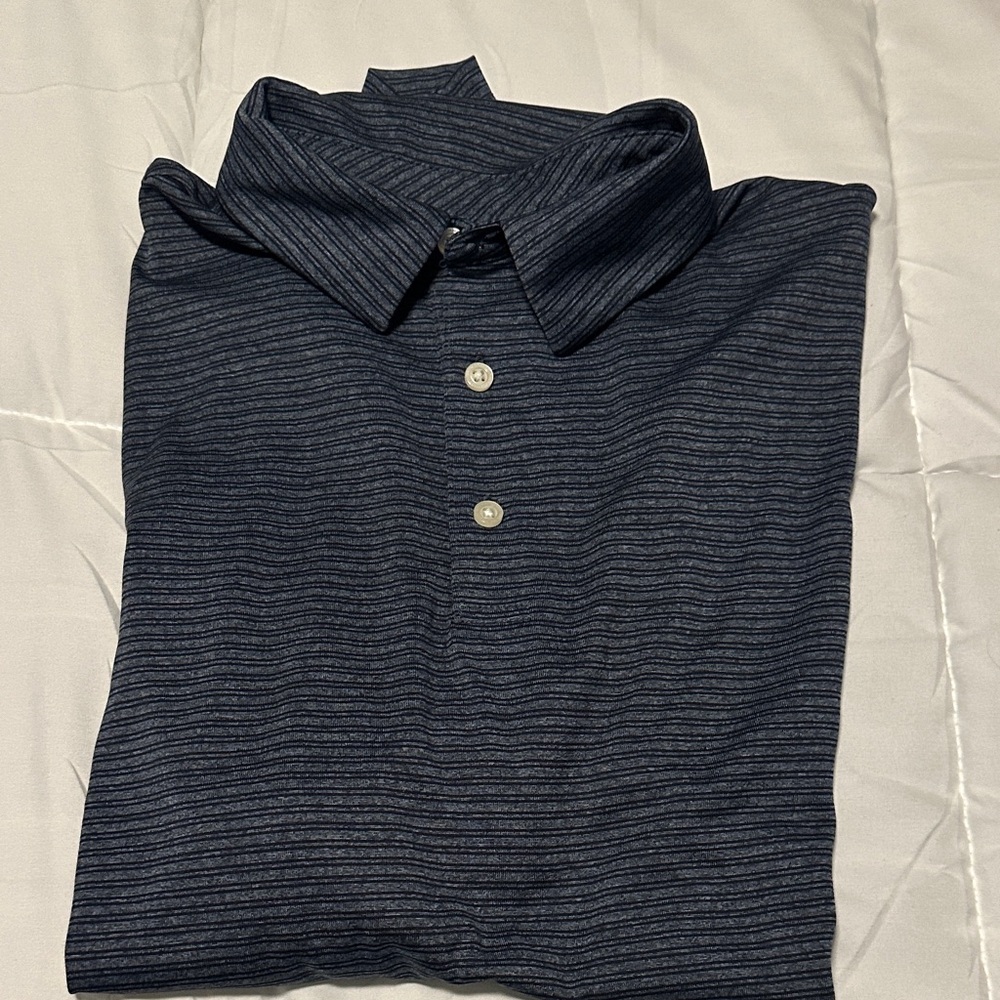 Walter Hagen Dark Blue Striped Polo Shirt